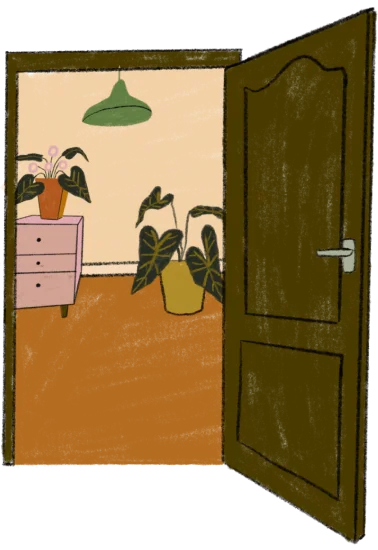 ilustração de porta aberta